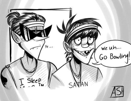 ashesfordayz: Where do Murdoc and Ace go every nightBonus Noodle!