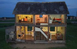 cultofweird:  Artist Heather Benning transformed an abandoned farmhouse into a life-sized dollhouse. More photos right here. 