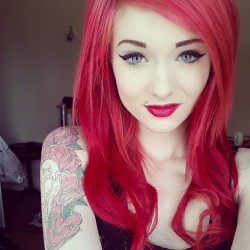 plasticsmooth:  Haven’t worn these in a while #redhead #tattoo 