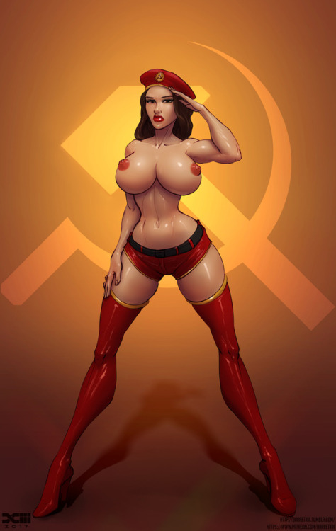 barretxiii:  Walk in commission for novakid750.Natasha from Command & Conquer Red Alert, delivering a patriotic salute!Please consider supporting me through Patreon, Gumroad, etc. ^_^Links for Patreon, Print shop, and others can be found HERE.