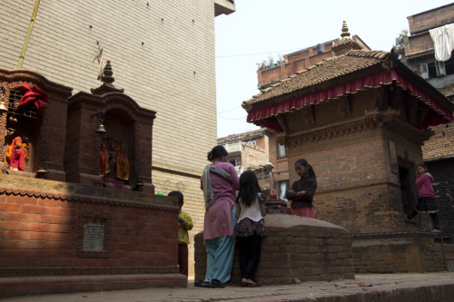 Street shrines, Bhaktapur, Nepal