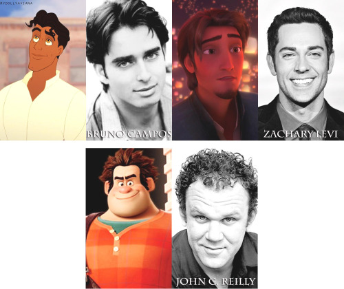 mydollyaviana - Disney heroes & their voice actors (singing...