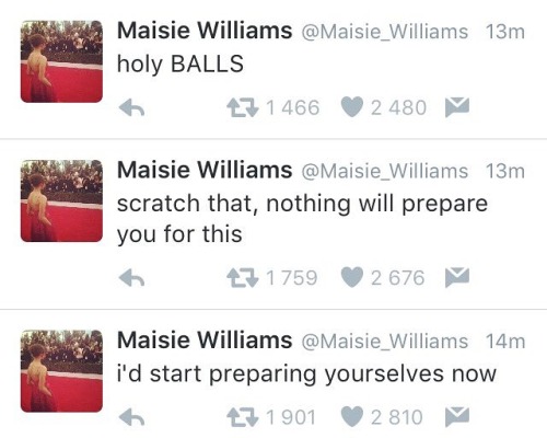 maisiestyle: Maisie Williams was NOT this EXCITED when she read s6 scripts. SO…… I am 