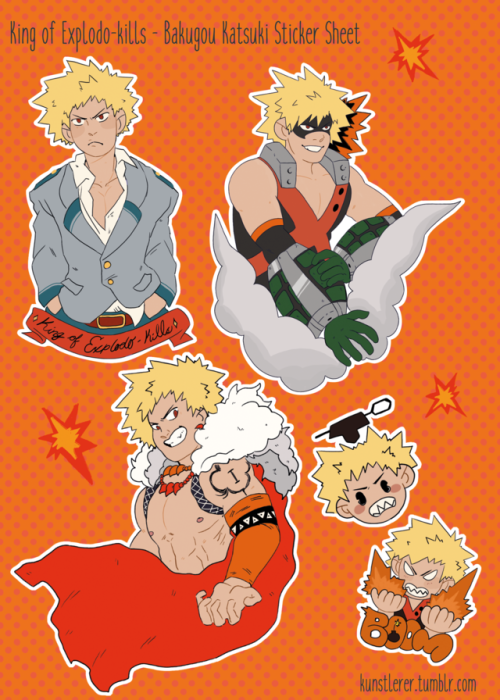 here are some sticker sheets (i’m hoping) i’ll have for Otakon next month!! 