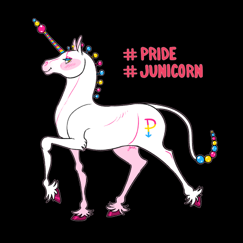 Junicorn/Pride Redraw (Left: 2021 | Right: 2019) Decided to redraw my Junicorns from 2019 for Pride 