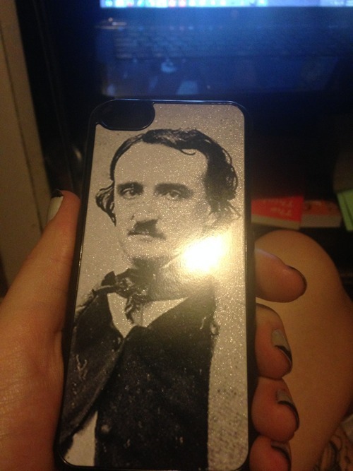 masteredgarallanpoe:  Most of you know about the Edgar Allan Poe phone case I got today. I opened the package and put it on and thought, yes, this is quite lovely.  When I tilted it, I noticed… IT’S  COATED  IN GLITTER  FABULOUS FOREVERMORE. 