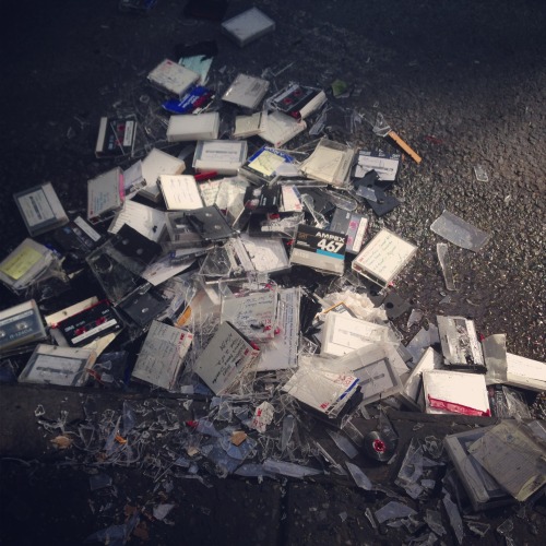 sadstuffonthestreet:Apparently the day the music died was Tuesday.Found by Logan Hill in New York