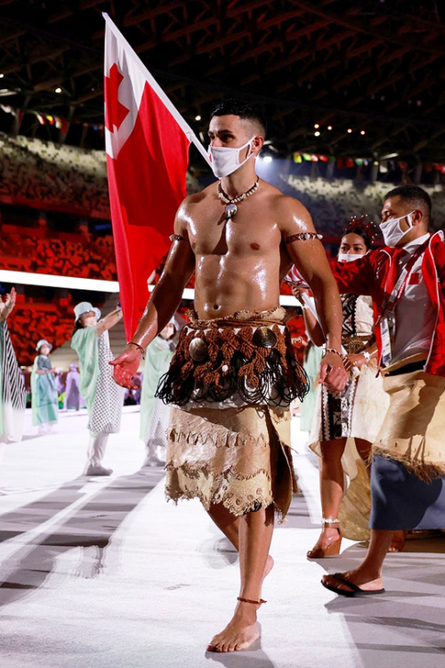 zacharylevis:  PITA TAUFATOFUA2021 | Tonga Flag Bearer, 2020 Olympics Opening Ceremony, Tokyo (July 23)