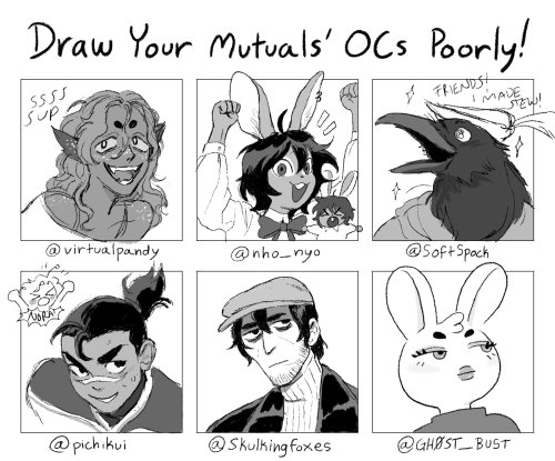 All the @s are from twitter, but I thought I’d post here too! I know these aren’t drawn poorly, but 