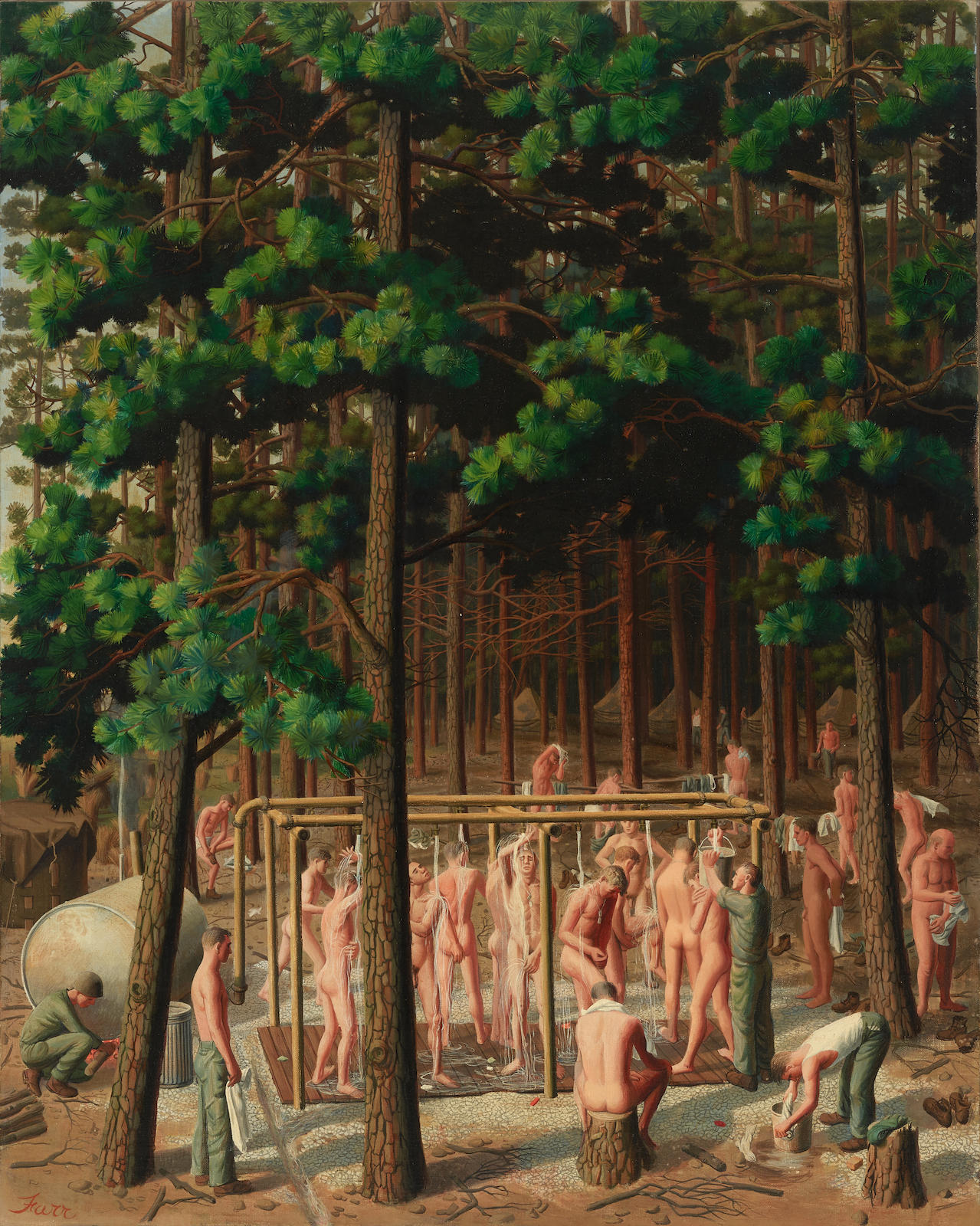 hal-blog: Charles Griffin Farr (1908 - 1997) American.Bathers in a Pine Forest, 1946.