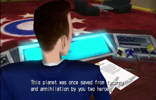 momfricker:young-replica:Why does the president have a picture of Sonic on his desk?Why don’t YOU ha