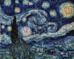 asktheteamofscientists:  thecosmosmadeconscious:  Starry Night using Hubble images.  MY SPACE BONER AND ART BONER HAVE COLLIDED. 