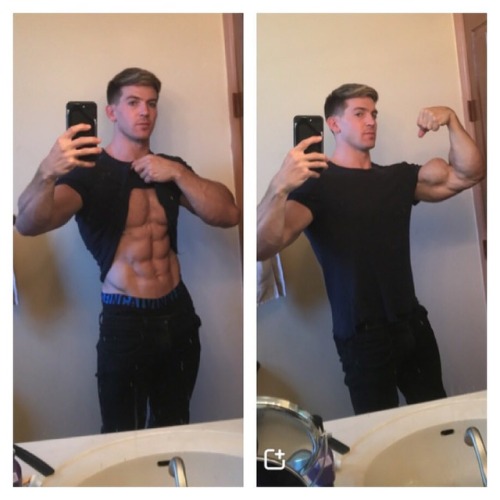 secretescapeff:  bicepsinsleeves:  Adam Chartlton , Built like a Machine!   Omg - he is so sexy, handsome, damn biceps and a cute smile ….