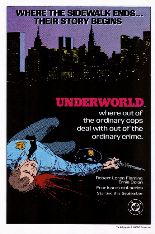 Underworld mini-seriesUnderworld was a 4-issue police procedural mini-series created/written by Robe