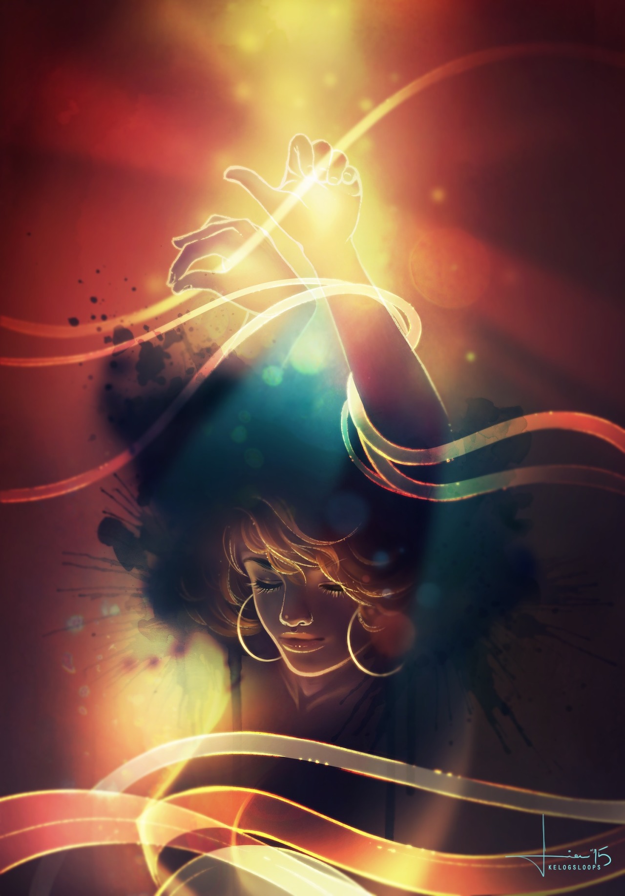 kelogsloops:Process for “Liberation”StagesI start off with a outline sketch to