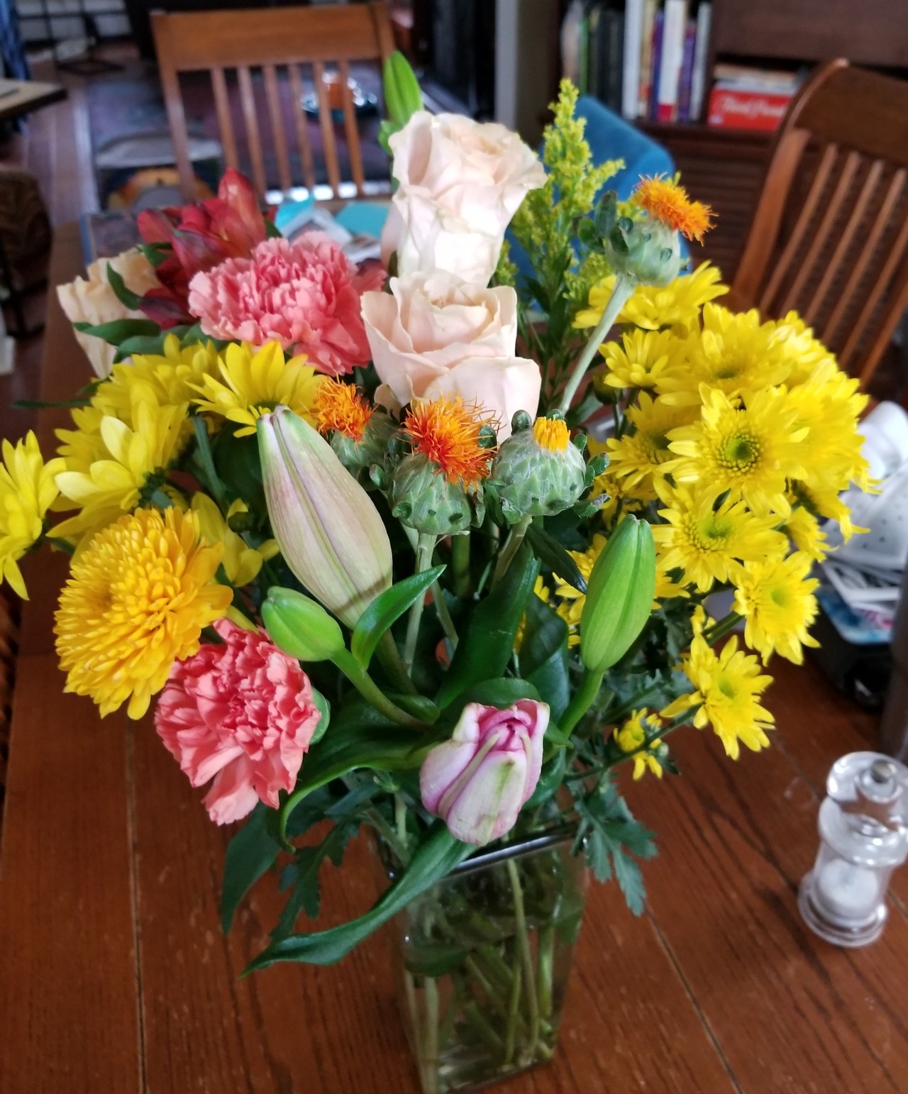 Flowers from my love, @celticknot65, just because. Thank You, Daddy! 😍😚💜
