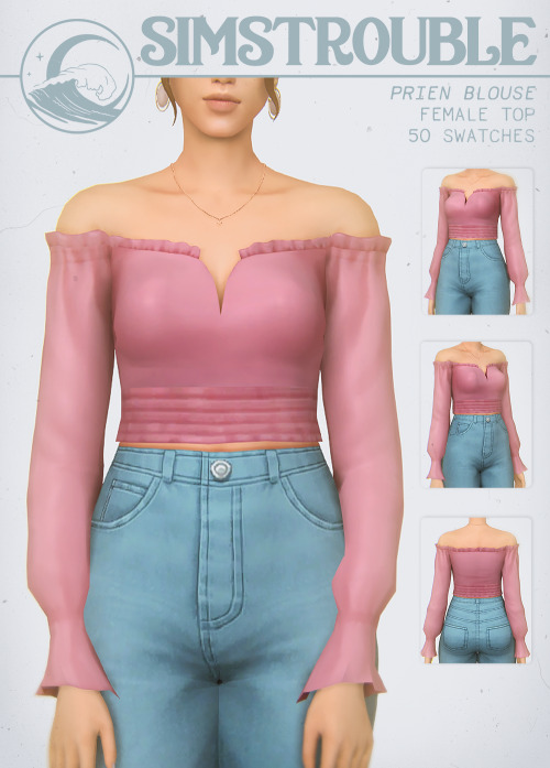 simstrouble:PRIEN BLOUSE by simstroubleYes, another blouse because I needed something to do on a Thu