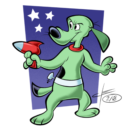 engletoon: Stargirl Cosma’s faithful friend and companion, Flash. Also this is the “Year of the Dog.