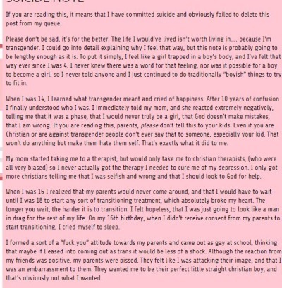 Leelah Alcorns Blog Was Deleted And Posts About Her Are Being Removed. Dont Stop Spreading This. Reblog