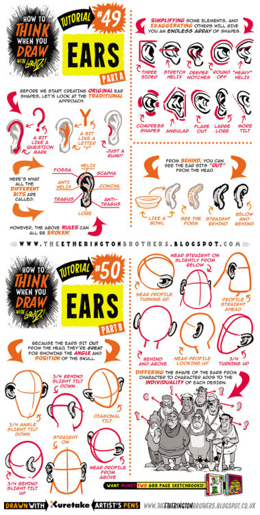 drawingden: How to draw EARS tutorial by STUDIOBLINKTWICE 