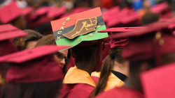 astoldbyanastajah:  My school has a very strict “no decorating graduation caps” rule. But I didn’t care. I wanted this to be seen, and it did!! I’m sad though because they didn’t let me walk the stage with it, but I made it onto Syracuse.com!