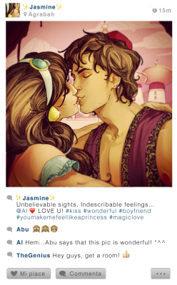 simonabonafini:  My new Selfie Fables…Aladdin&Jasmin!