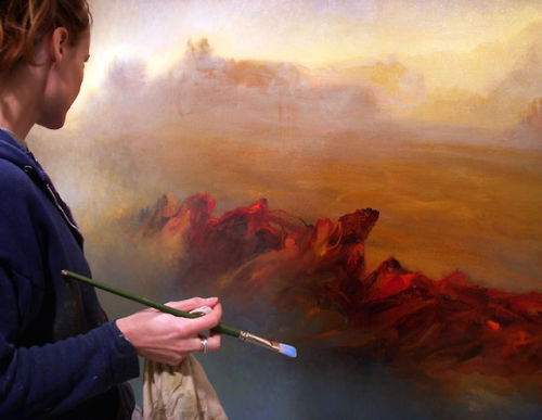 cross-connect: Artist Samantha Keely Smith paints breathtaking abstract landscapes that resemble the