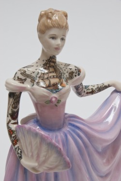 archiemcphee:  Scottish artist Jessica Harrison created a beautiful new series of exquisitely rendered porcelain figures entitled The Painted Ladies. Each piece depicts an elegant woman with delicate features, dressed in a lovely ball gown, whose skin