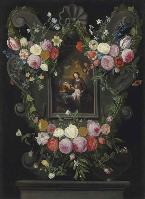 Jan van Kessel II, Jan van BalenThe Virgin and Child with the Infant Saint John the Baptist, in a sc