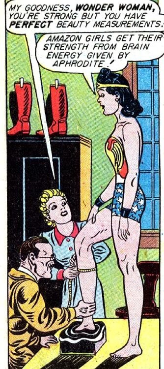 “Brain energy given by Aphrodite.”From DC’s Wonder Woman #10, 1944.