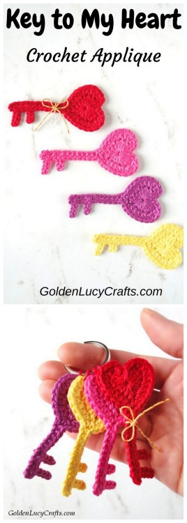 DIY Crochet and Knit Key Free PatternsCrochet Keys Free Patterns top to bottom:DIY Crochet Key to My