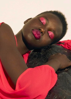 lelaid:  Adut Akech in Fleur de Rocaille for Numéro #182 Shot by Janneke Van Der Hagen Styled by Vanessa Metz 