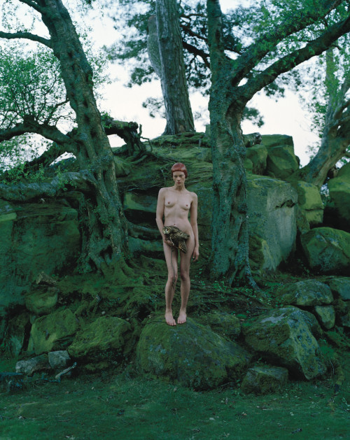 harinef:  wmagazine:  Birthday Suit Adventures Photograph by Tim Walker; styled by Jacob K; W magazine March 2014.   tmw hunting & gathering 