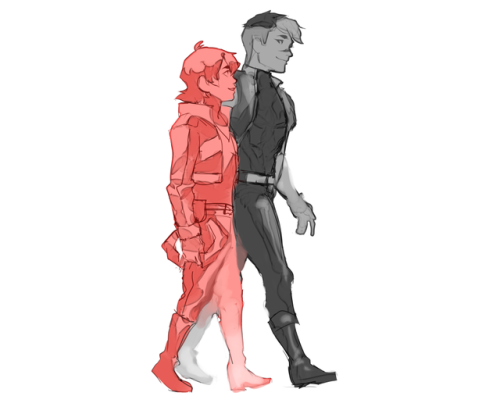 velocesmells:Red and blackLast piece for the adopted brothers au. This piece and all previous ones a
