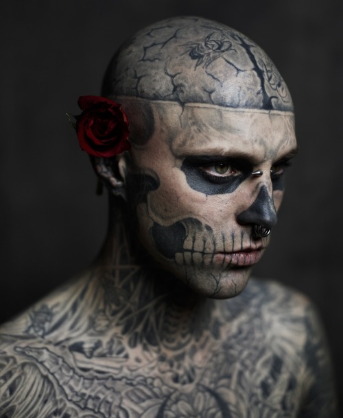 im-the-voodoo-child:  Photoshoot of Rick Genest aka Zombie Boy by Joey Lawrence for Rebel Ink Magazine (March 2013) 