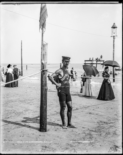 onceuponatown - New York. Life Guard Brighton Beach, circa 1906.