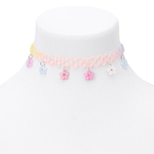 Pastel Flower Power Tattoo Choker From Claires