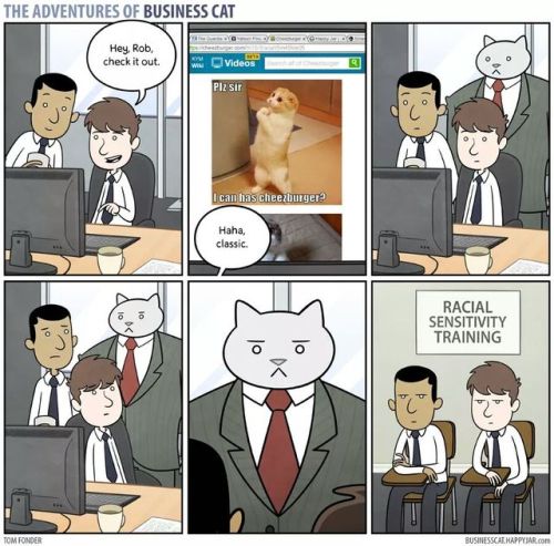 tomibunny:a-night-in-wonderland:The Adventures Of Business Cat#i like these cause it implies that de