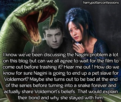 fandomsandfeminism:harrypotterconfessions:I know we’ve been discussing the Nagini problem a lot on t