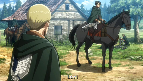erenjaegrrr:  aymmichurros:  i love it because Levi is already on his horse and Erwin just calls him and his reaction is like “yeah yeah i know” and goes after her  how many times do you think he’s had to chase after her before 