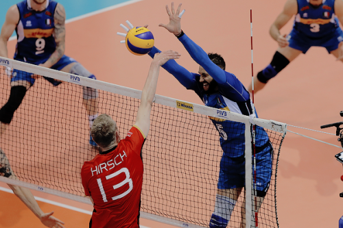 matteospiano: Germany and Italy in action during Volleyball Nations League first week, on Kraljevo, 