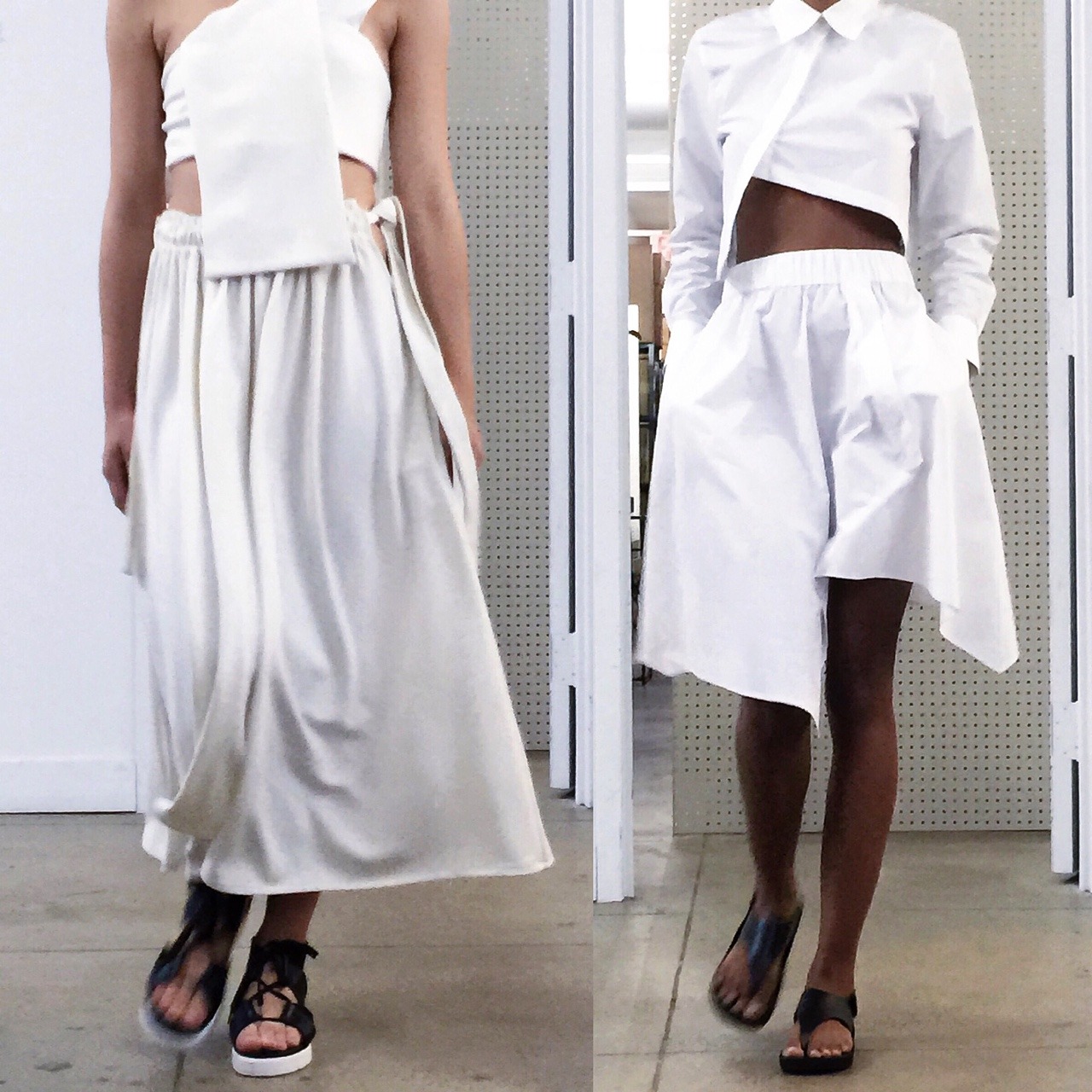 nalieli:  In love with the structured whites at @minnoji #ss16. Congrats on the beautiful