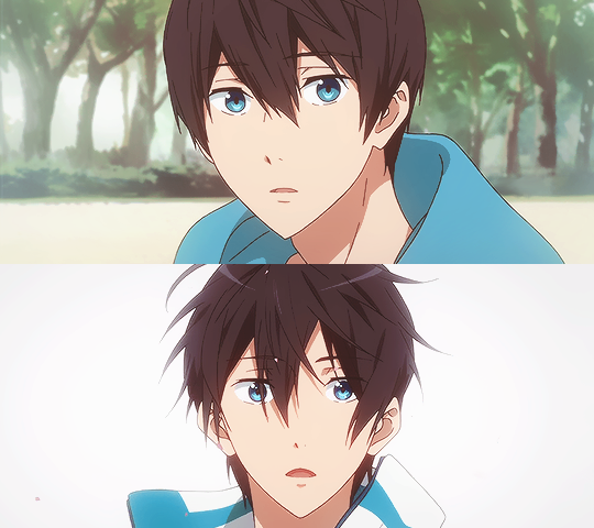 rinsuokah:  Nanase’s way to looking at Rin, like Rin is something majestic. 