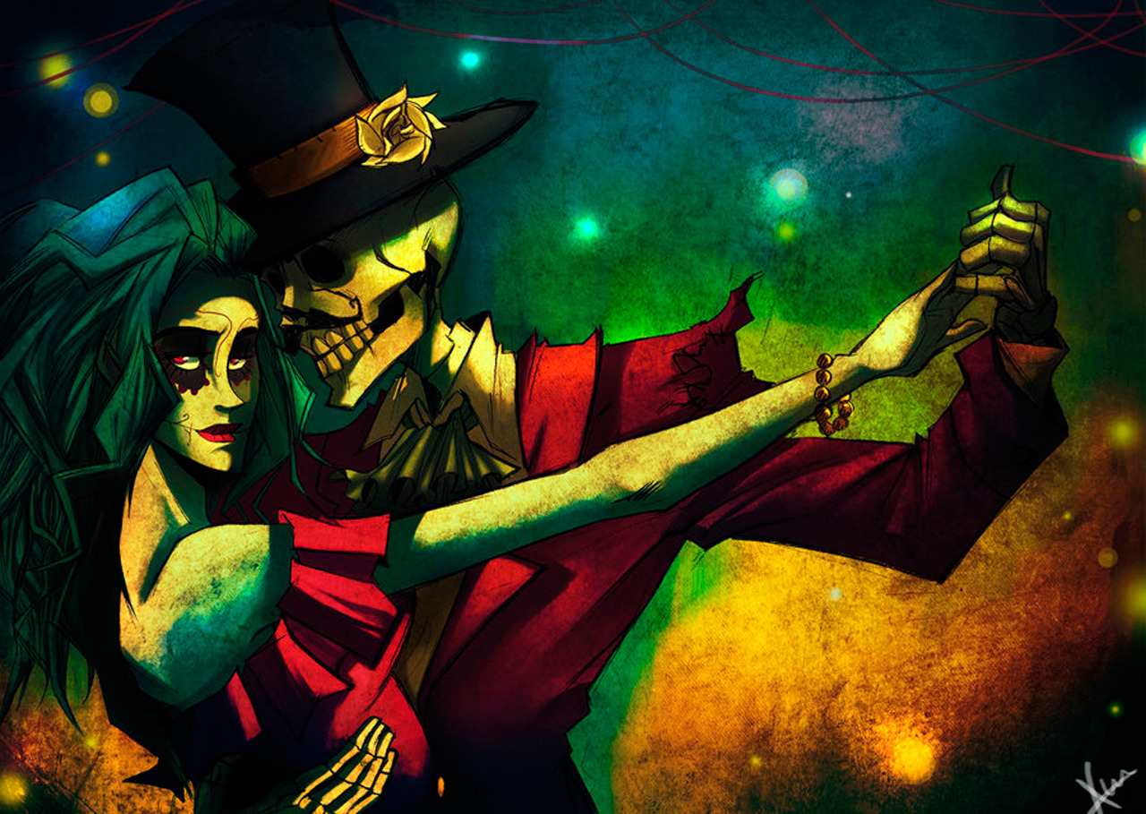 chaosneverwhere:  Dia De Los Muertos Love by Nadiezda 