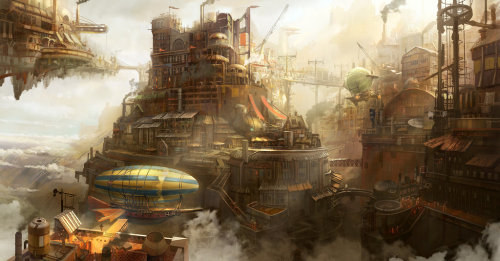 cinemagorgeous:  Imaginative worlds by artist Tyler Edlin. 