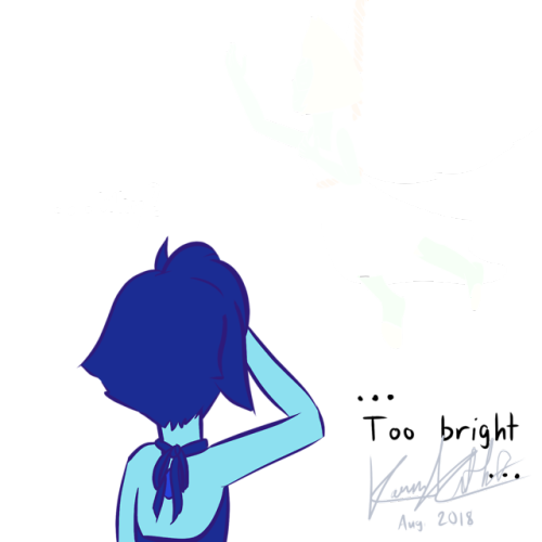 She’s too bright.Lapidot AU Week Day 3: Demons/Angels/Supernatural (”Well halo ther