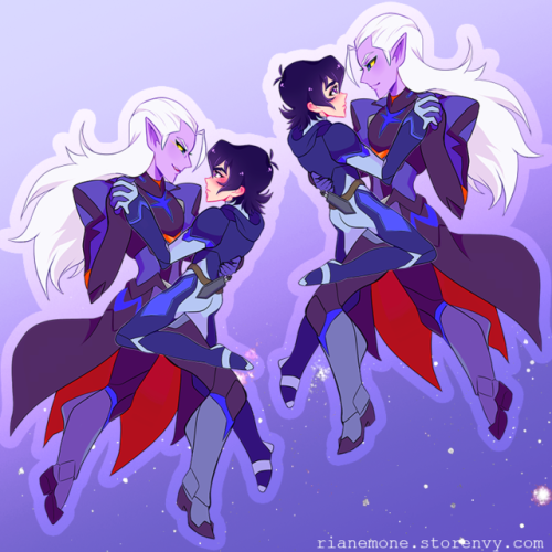 rianemone: back with 2 more charms~ KEITOR & KROLIA double-sided acrylic charms w/ glitter epoxy