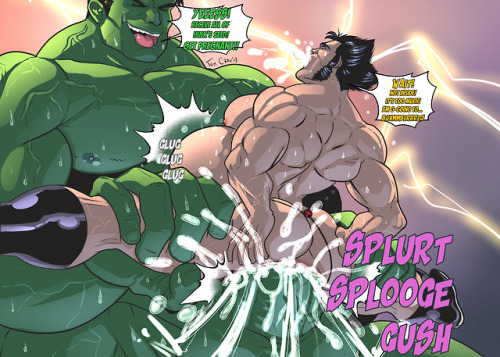 The Hulk fucking Logan and filling him up!Support my art in Patreon to get access to much  more unce