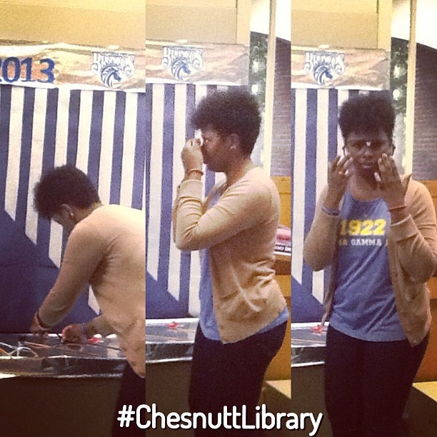 FSU Homecoming 2013 - #ChesnuttLibrary #PhotoBooth: When the students are away…
#ILoveMyLibrary #FallBreak #FSUBroncos #BroncoPride #faystate #InsideChesnuttLibrary #FSUHomecoming #PhotoBooth #Homecoming2013 #library #librarydisplay #academiclibrary...