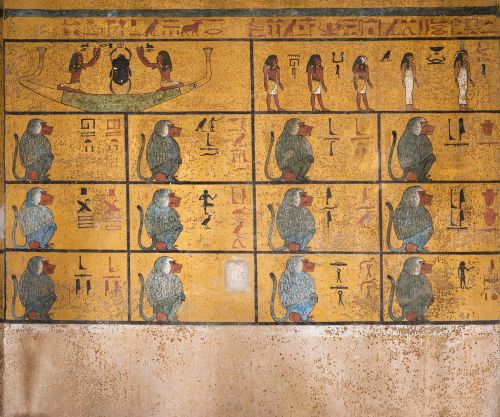 Scenes of the first hour of AmduatPaintings of the Amduat or (Book of What is in the Underworld), de